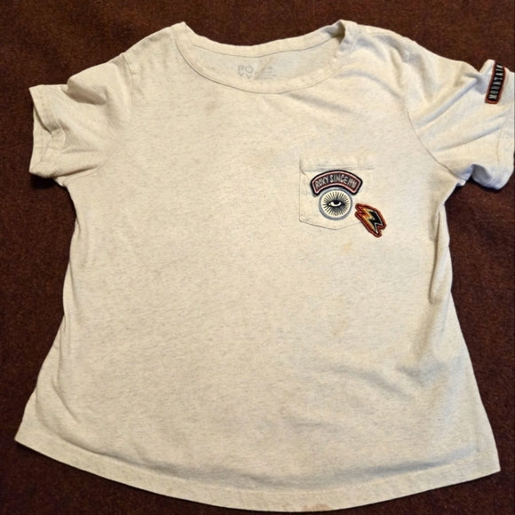 Roxy Patch Shirt Size XL Has Some Staining, See Pics - Picture 1 of 12